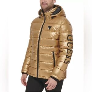 GUESS Men’s Gold Puffer Jacket